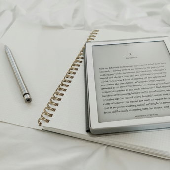 white book page on white textile